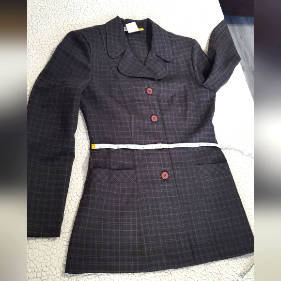 4 in 1 LA BELLE SUIT BLAZER, PANTS, SKIRT, BELT SIZE 7 - Picture 5 of 17